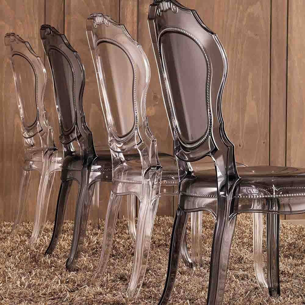 The Regina transparent chair with a retro design | kasa-store