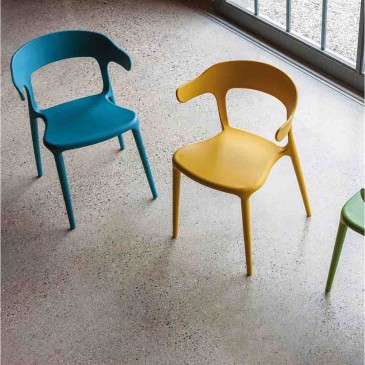 La Seggiola Brera chair with armrests in various finishes | kasa-store