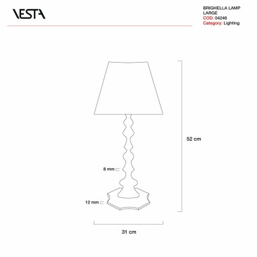 Brighella stolna lampa od pleksiglasa tvrtke Vesta | kasa-store