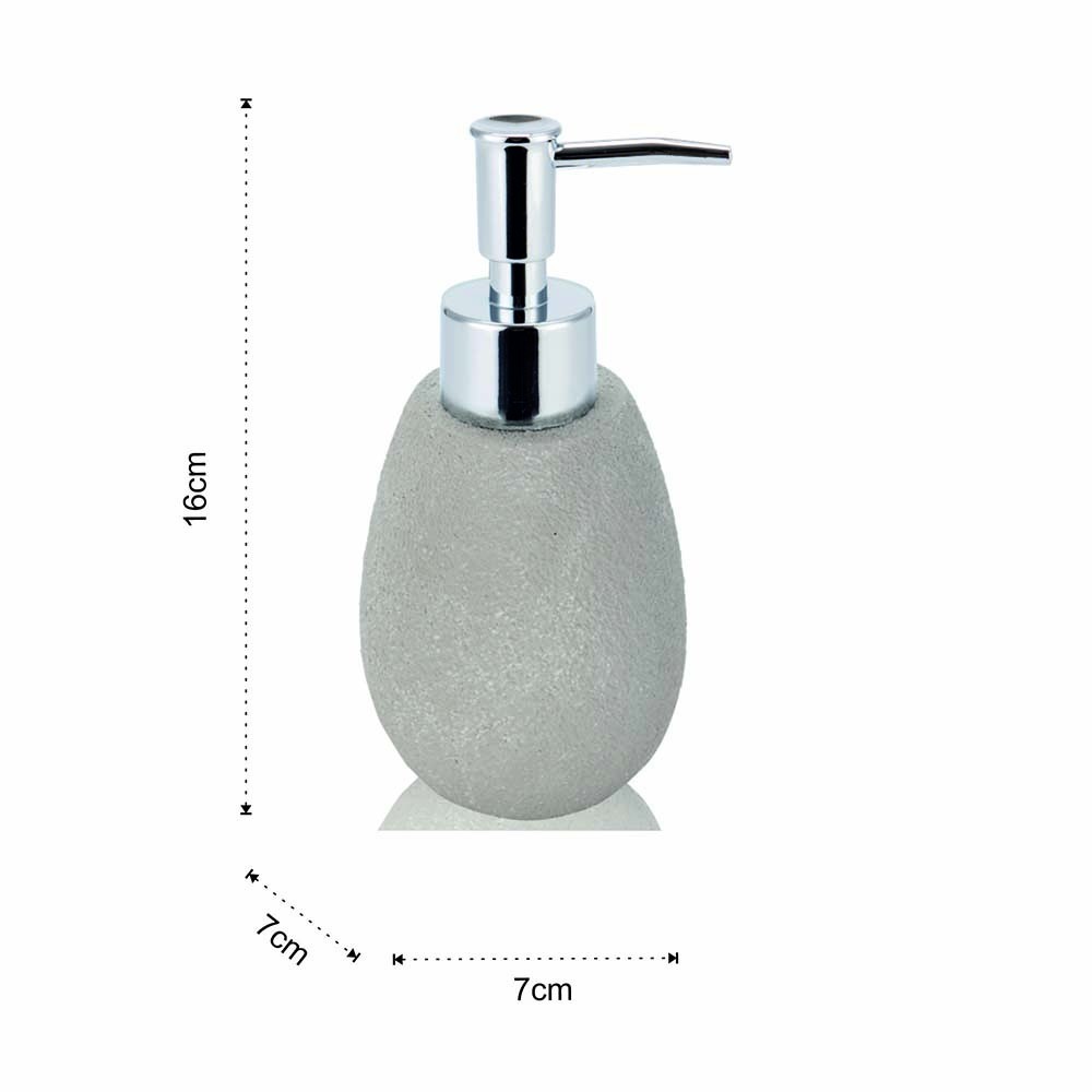 NEW RESIN Dispensador de jabón natural A 17,2 cm - Ø 8 cm