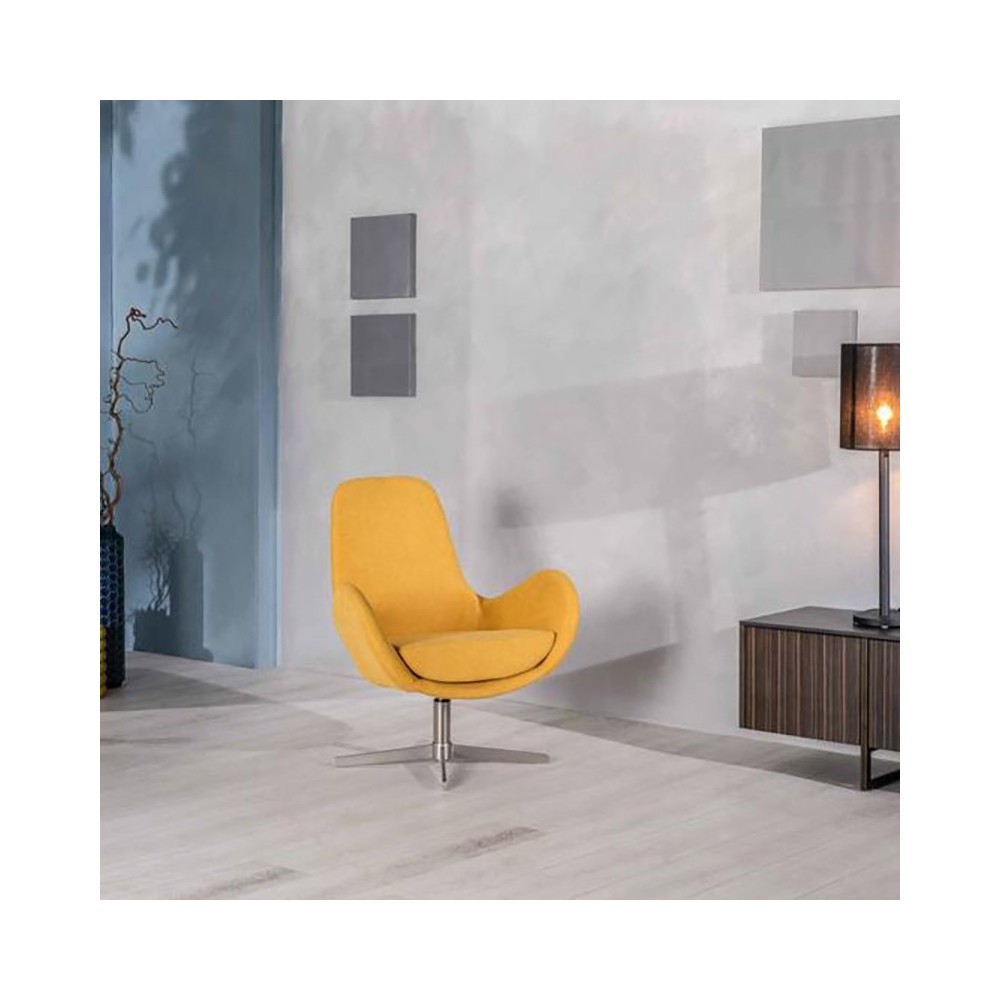 Fauteuil pivotant haut design Olga par Stones