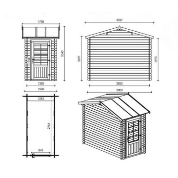 Lucia di Losa Holzhaus geeignet für Garten | kasa-store