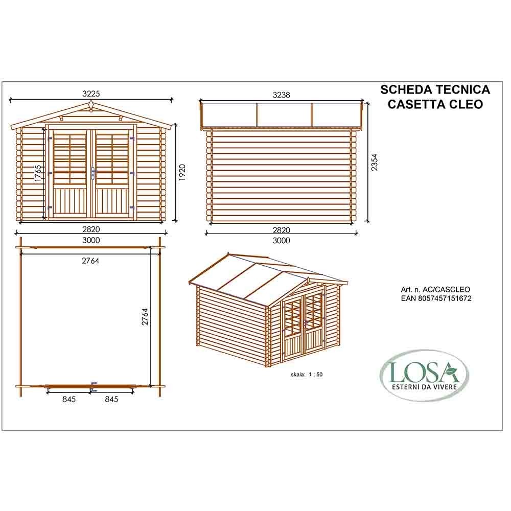 Cleo di Losa drvena kuća u suhoj jelovini | kasa-store