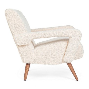 Fauteuil Bizzotto Berna en tissu effet laine | kasa-store