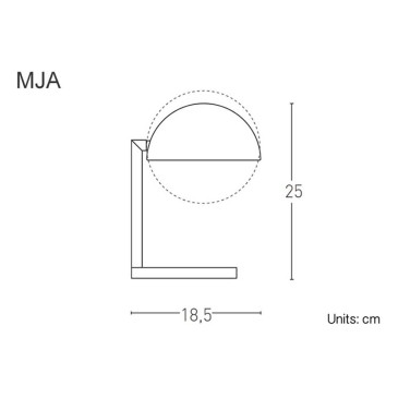 Mja stolna lampa koju je dizajnirao Jacques Adnet | kasa-store