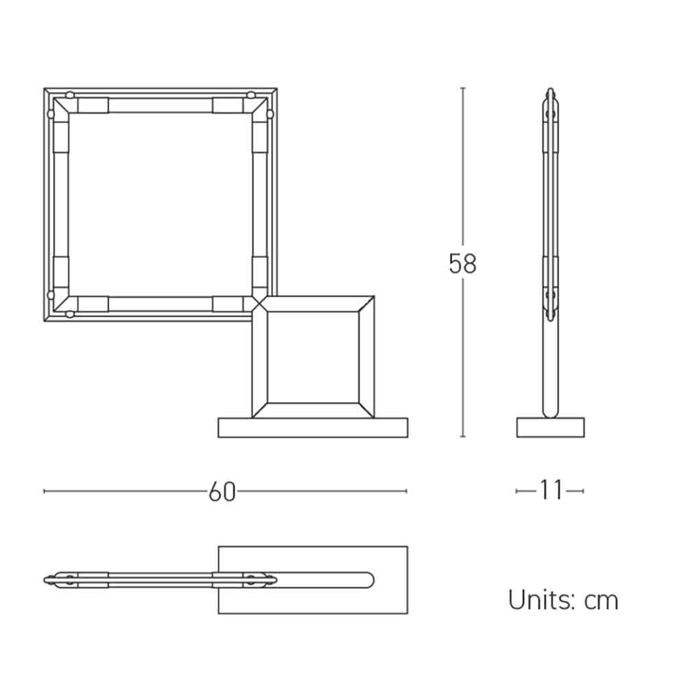 Quadro stolna lampa Lumen Center Italia | kasa-store