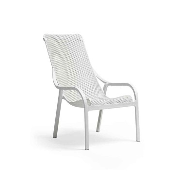 Silla apilable Nardi Net Lounge en polipropileno disponible en varios acabados