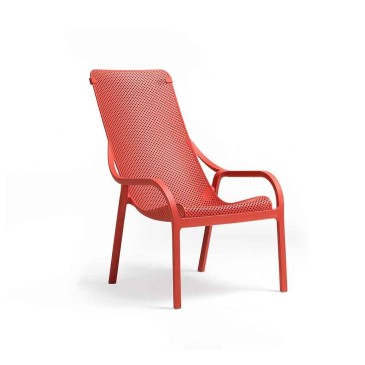 Chaise empilable Nardi Net Lounge en polypropylène disponible en différentes finitions