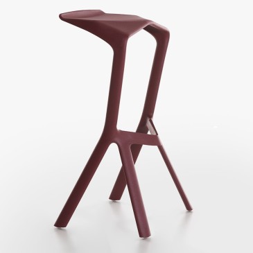 Plank miura stool red wine