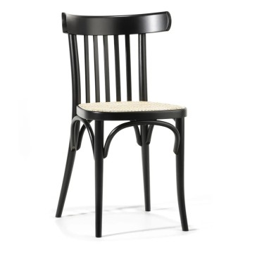 Lot de 2 chaises Ton modèle 763 en paille de Vienne | kasa-store