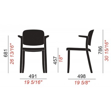 Colos Piazza 1 and Piazza 2 set of 4 polypropylene chairs | kasa.store