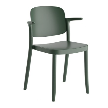 colos piazza 2 chair dark green armrests