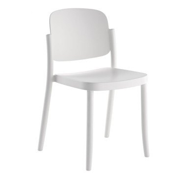 Colos Piazza chair in polypropylene with or without armrests in various finishes