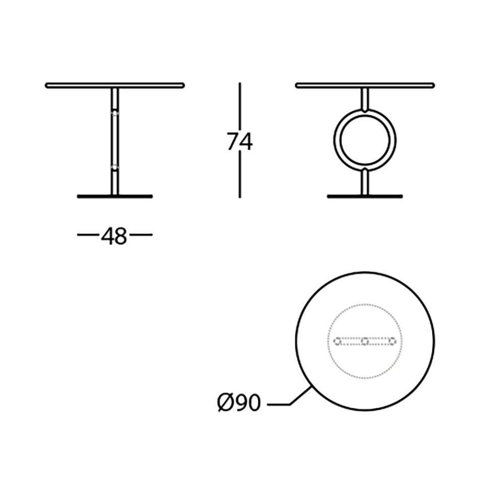 Sancal Totem okrugli stol s MDF pločom | kasa-store