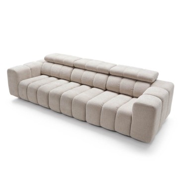 Four seater sofa with reclining backrest | kasa-store