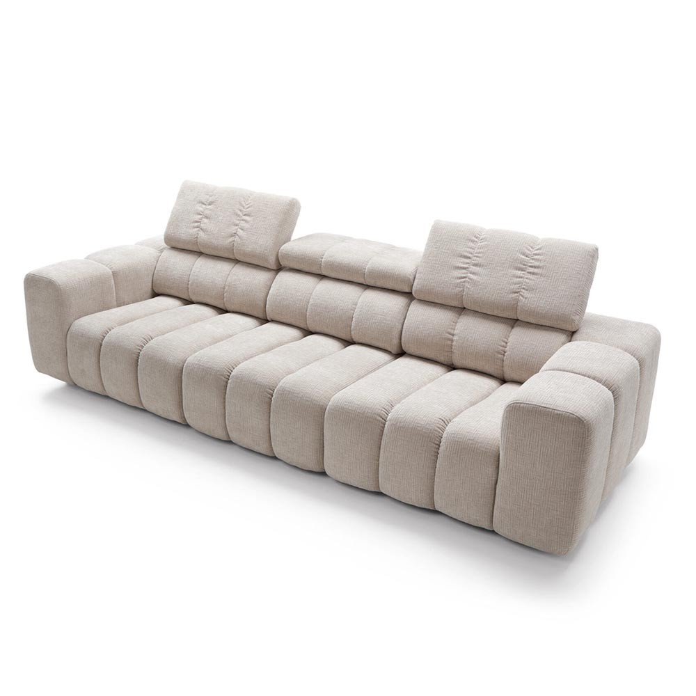 Four seater sofa with reclining backrest | kasa-store