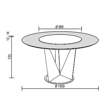 Dallagnese Eiffel ronde eettafel | kasa-store