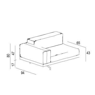 Dallagnese Poldo tre personers sofa | kasa-store