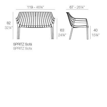 Spritz by Vondom sofa koju je dizajnirao Archirivolto Design | kasa-store