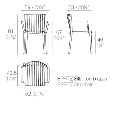 Spritz de Vondom est la chaise de la collection du même nom | kasa-store