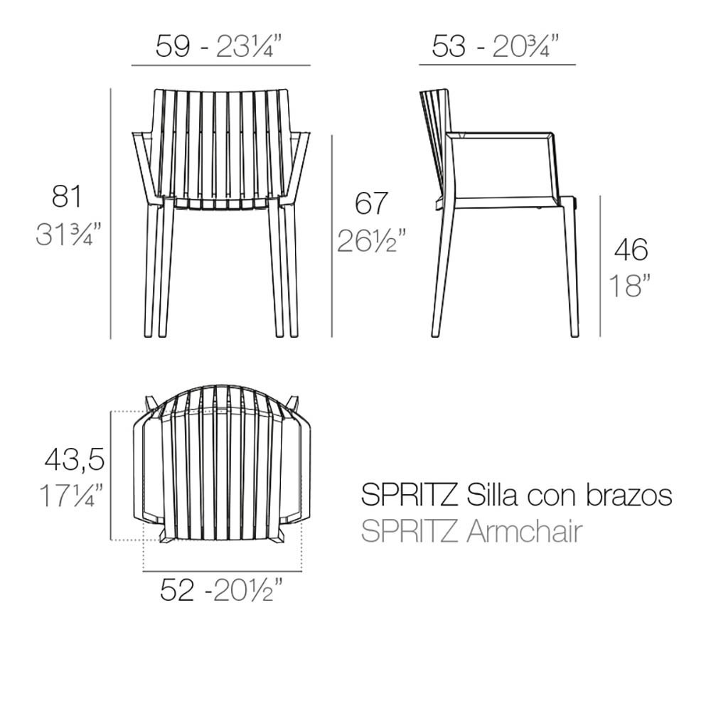 Spritz de Vondom est la chaise de la collection du même nom | kasa-store