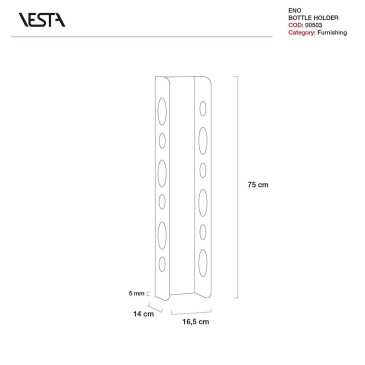 Vesta Eno držač za boce od pleksiglasa u dvije veličine | kasa-store