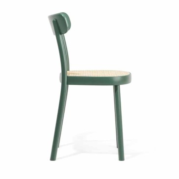 Chaise en bois Ton La Zitta recouverte de paille de Vienne | kasa-store