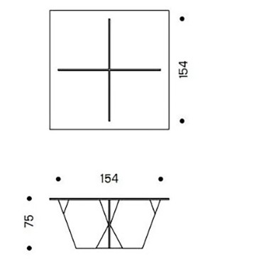 Tonelli Design Crossover γυάλινο τραπέζι | kasa-store