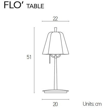 Flò stolna lampa Lumen Center Italia | kasa-store