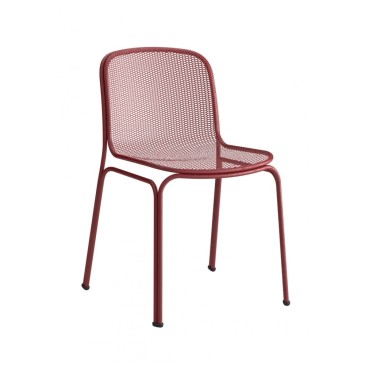 Colos Villa 1 and 2 chairs in metal tubing and metal mesh shell