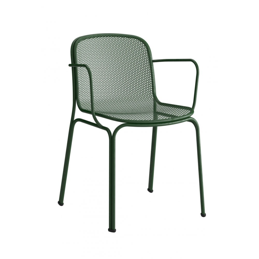 Chaise Colos villa 2 vert foncé avec accoudoirs