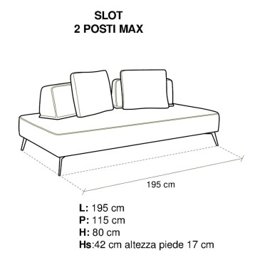 Essofà Slot moderna sofa s...