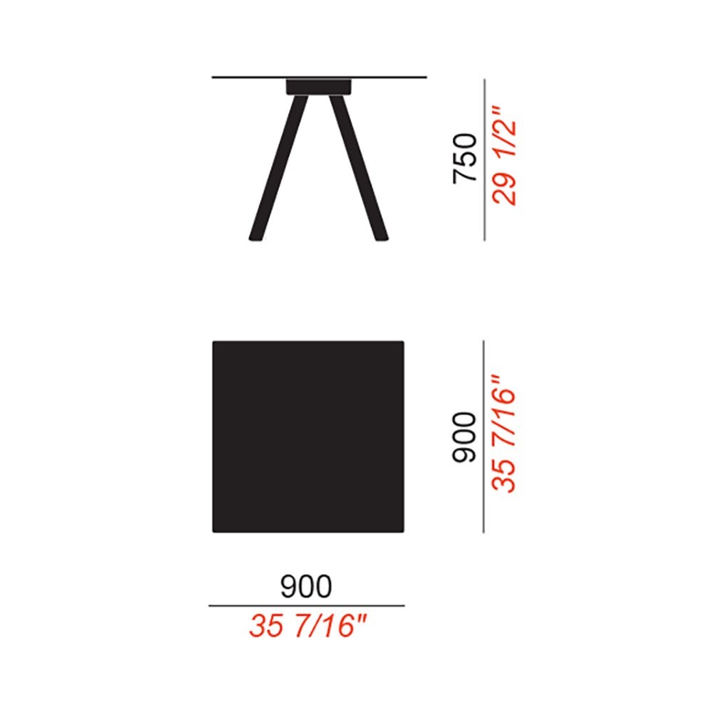 Colos VuB/T 900 kvadratni stol | kasa-store