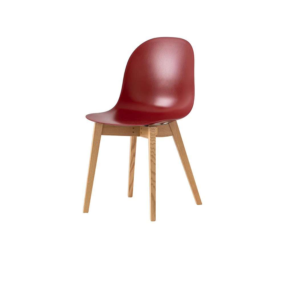 chaise connubia academy structure hêtre oxyde rouge assise polypropylène