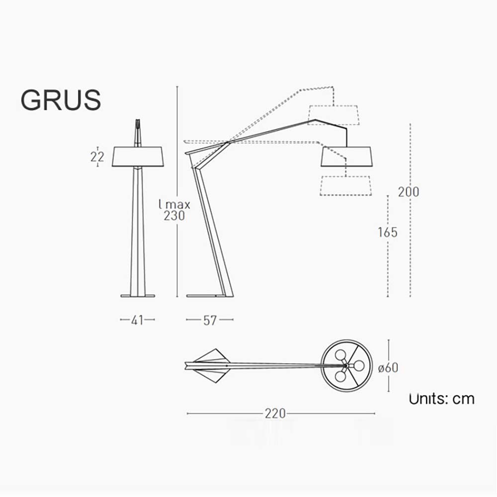 Lumen Center Italia Grus podna svjetiljka | kasa-store