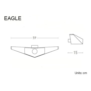 Eagle zidna svjetiljka Lumen Center Italy | kasa-store