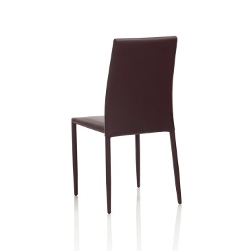 Chair covered in imitation leather suitable for living room or kitchen | kasa-store