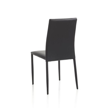 Chair covered in imitation leather suitable for living room or kitchen | kasa-store