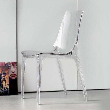 Chaise transparente Valery de La Seggiola | kasa-store