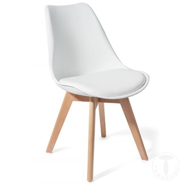 Silla Tomasucci Kiki Evo Wood de ecopiel | kasa-store