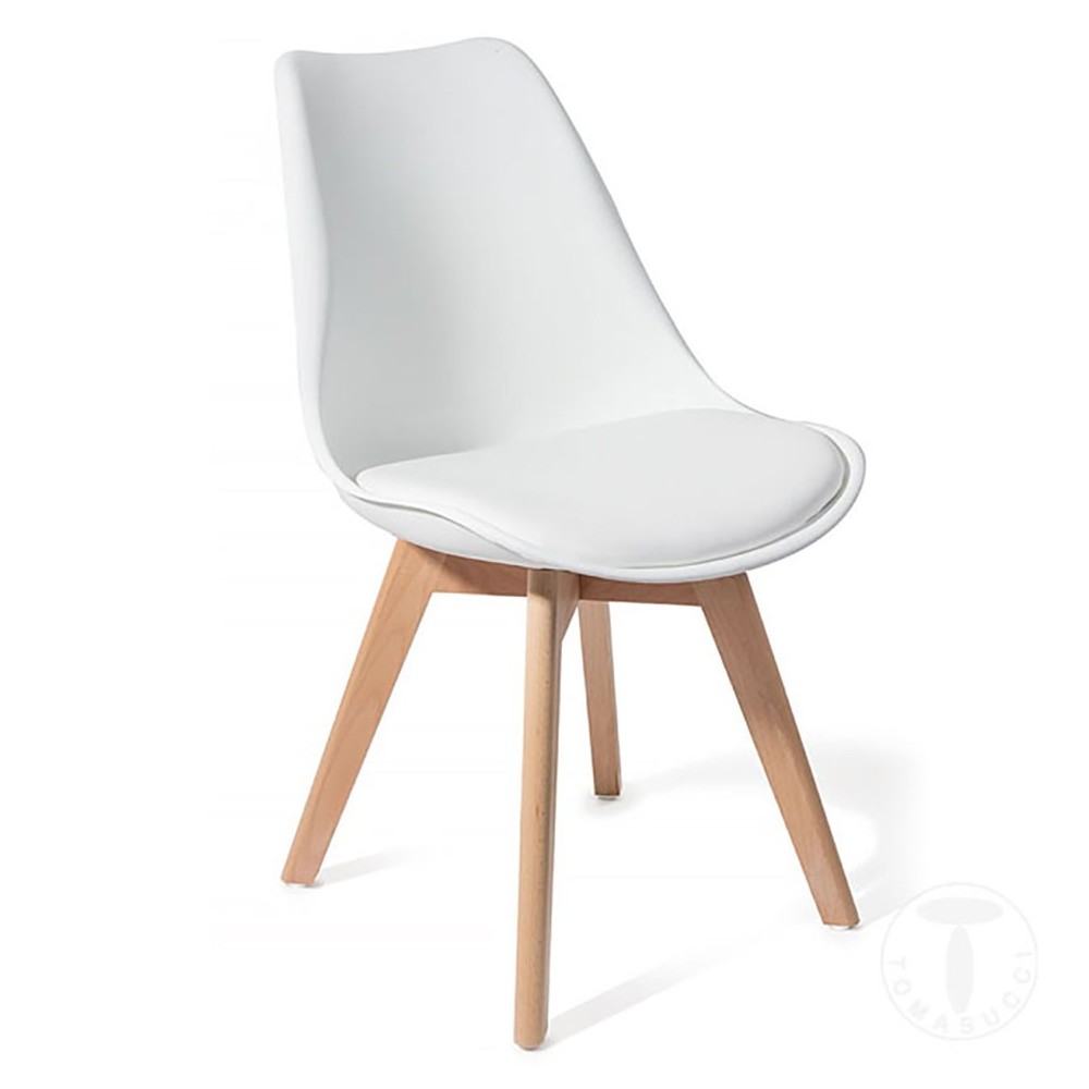 Silla Tomasucci Kiki Evo Wood de ecopiel | kasa-store