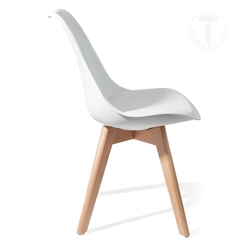 Silla Tomasucci Kiki Evo Wood de ecopiel | kasa-store