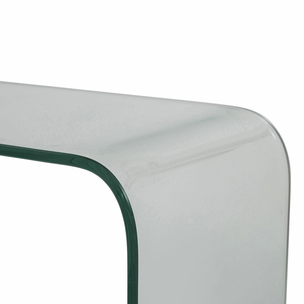 Designer glass console suitable for modern entrances