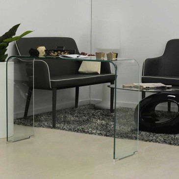 Glamour glazen console met...