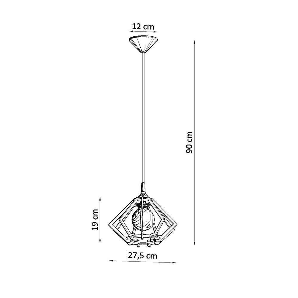 Viseća lampa u boji grejpa tvrtke Sollux