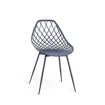 Diva chair metal frame polypropylene shell