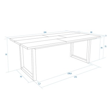 Goedkope en design houten keukentafel | kasa-store