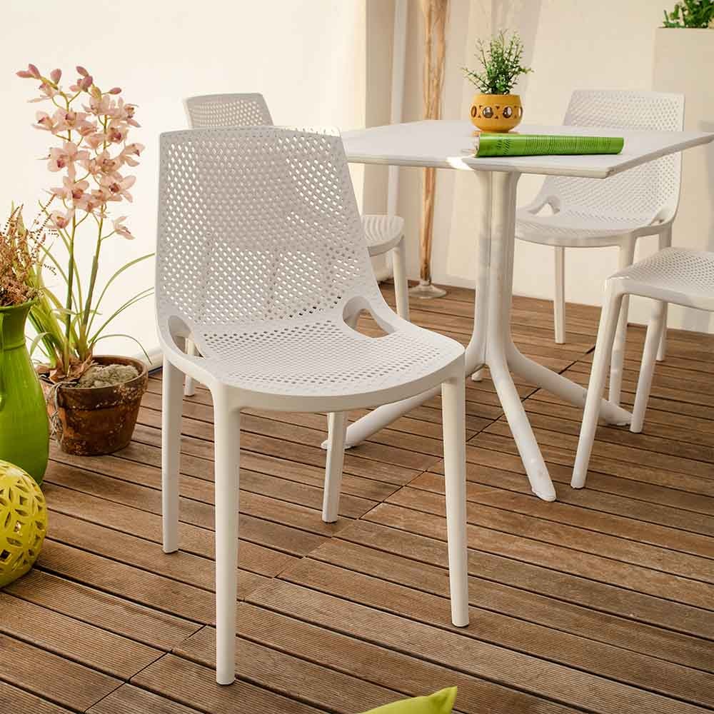 Lot de 4 chaises Lillas en polypropylène