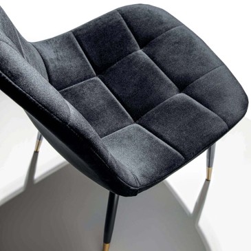 The Cocò Chair padded chair with metal frame