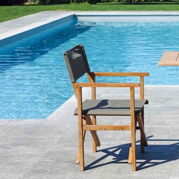 Chaise de réalisateur Capri en bois de roquet